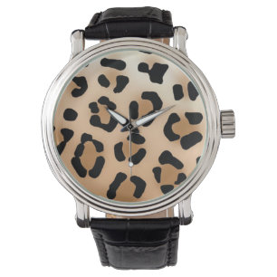 Relógio De Pulso Lepard Print Watch