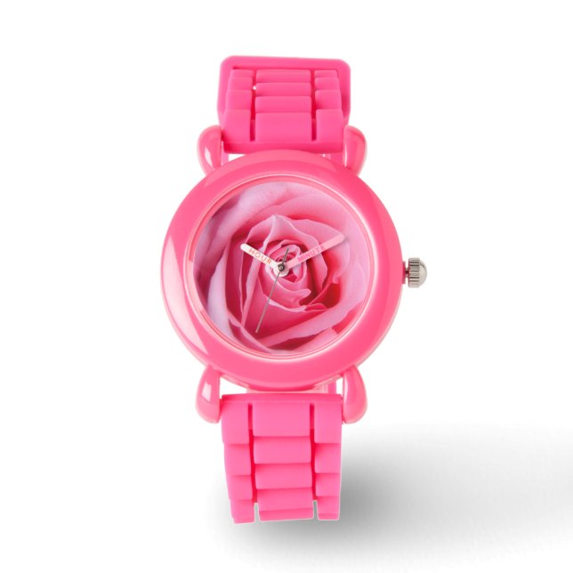 Relógio De Pulso Linda Rosa Rosa (Frente)