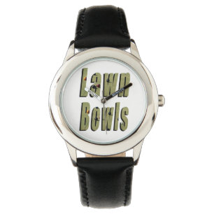 Relógio De Pulso Logotipo Dimensional do Lawn Bowl