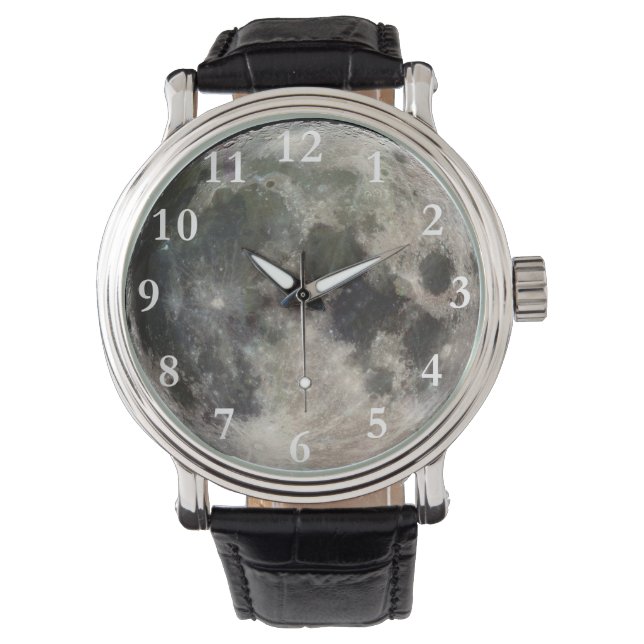 Relógio De Pulso Lua Cheia Observar Eu Amo-te à Lua e Volta (Frente)