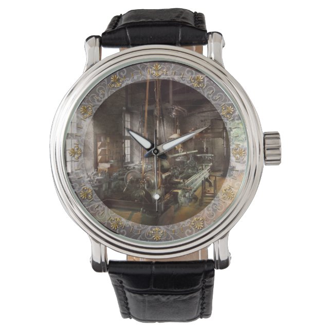 Relógio De Pulso Machinista - Lathe - Um longo laço (Frente)