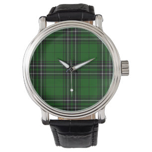 Relógio De Pulso MacLean Tartan Verde e Xadrez Preta