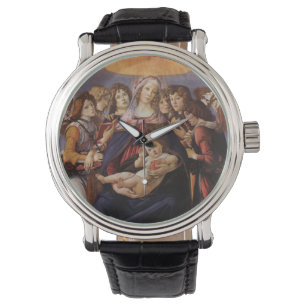 Relógio De Pulso Madona e Menino com Anjos por Sandro Botticelli