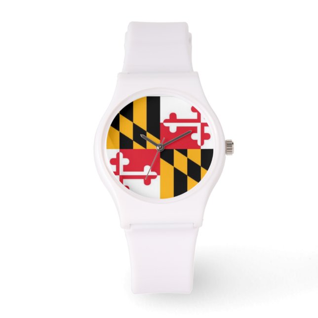 Relógio De Pulso Maryland Flag Watch (Esporte) (Frente)
