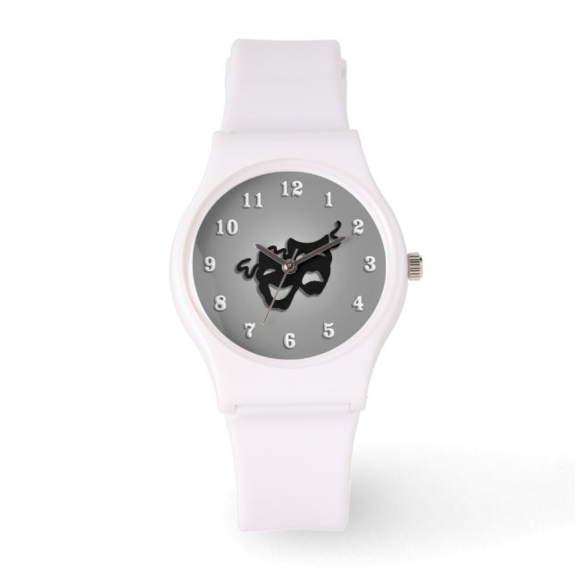 Relógio De Pulso Máscaras de Teatro de Comédia e Tragédia (Frente)