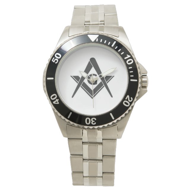 Relógio De Pulso Masonic Stainless Steel Watch masculino (Frente)