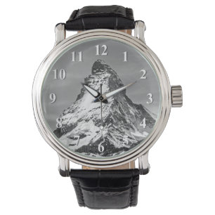 Relógio De Pulso Matterhorn preto e branco com números