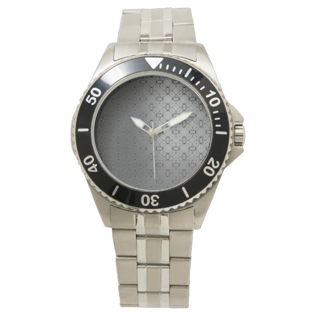 Relógio De Pulso Modern Slick Cinza Watch (Frente)