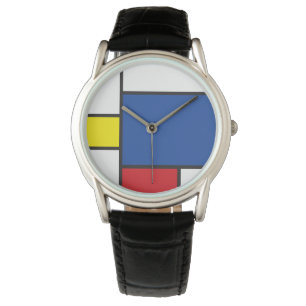 Relógio De Pulso Mondrian Minimalist Geometric De Stijl Modern Art