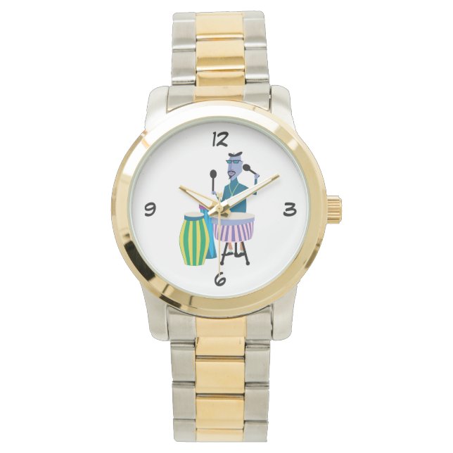 Relógio De Pulso Monitoramento do Drummer Retroativo legal (Frente)