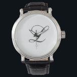 Relógio De Pulso Monograma Watch<br><div class="desc">Este relógio monograma é o presente perfeito para si mesmo ou para aquele alguém especial na sua vida. Mude a letra no centro para personalizá-la para o seu próprio nome!</div>
