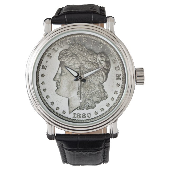 Relógio De Pulso Morgan Silver Dolor Image on Watch Face (Frente)