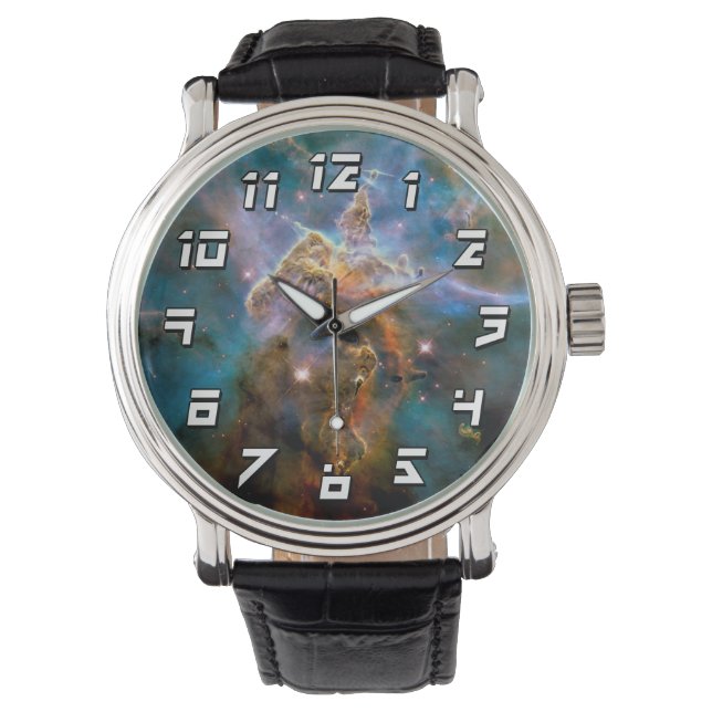 Relógio De Pulso Mystic Mountain Carina Nebula Hubble Photo (Frente)