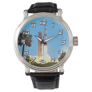 Relógio De Pulso NASA Apollo 16 Saturn V Rocket Launch