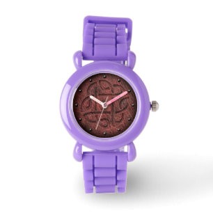 Relógio De Pulso Nó celta gravado na arte digital de couro