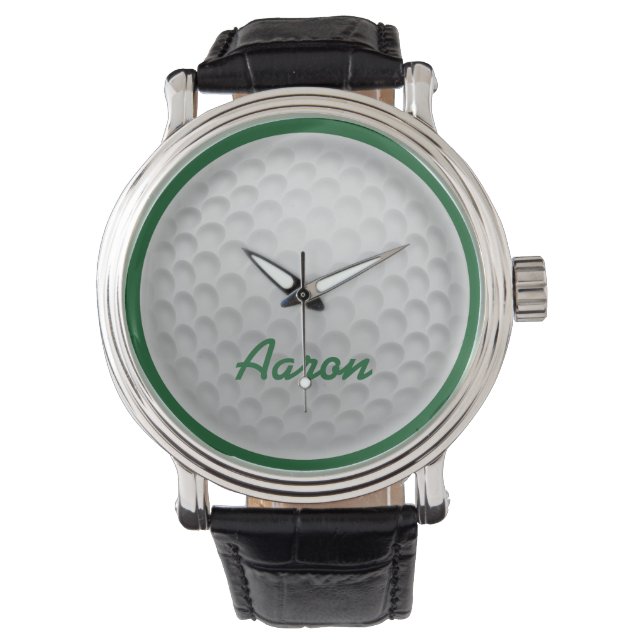 Relógio De Pulso Nome Personalizado Golf Watch Gift (Frente)