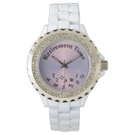 Relógio De Pulso números riscados na reforma em rosa metálico