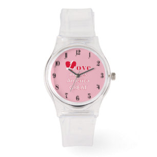 Relógio De Pulso O amor faz a América excelente