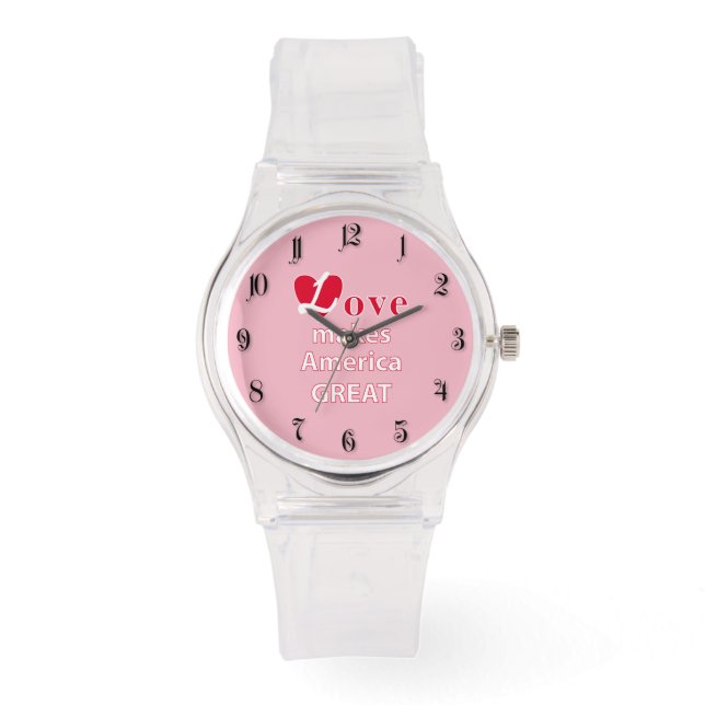 Relógio De Pulso O amor faz a América excelente (Frente)