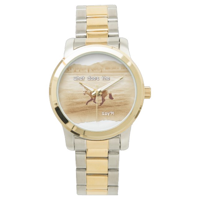 Relógio De Pulso o que diz a raposa? (Frente)