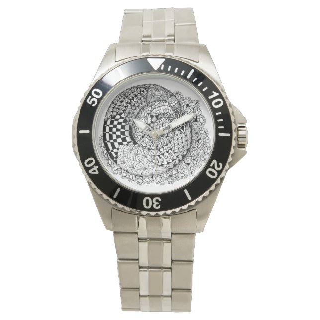 Relógio De Pulso O tempo é um Torre Mobius (Frente)