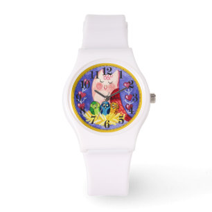 Relógio De Pulso Objectivas triplas da coruja da mãe