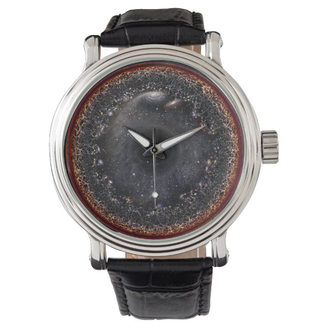 Relógio De Pulso Observable Universe Logarithmic Illustration Watch (Frente)