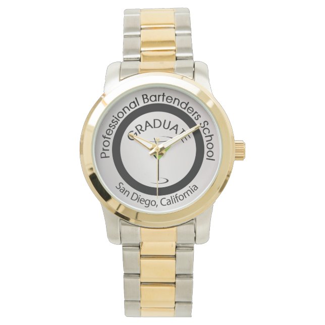 Relógio De Pulso Observatório de Formandos Escolares de Barman Prof (Frente)