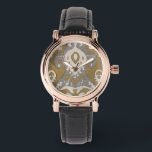 Relógio De Pulso Ochre Ikat II<br><div class="desc">Padrões</div>