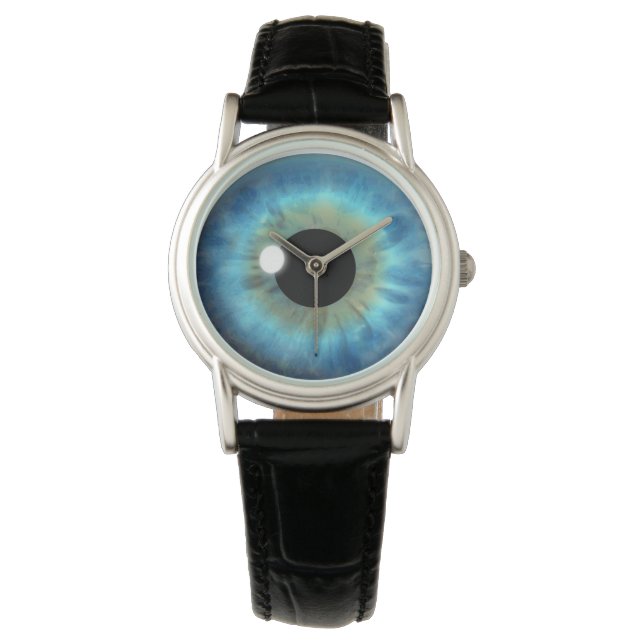 Relógio De Pulso Olho Azul legal Iris Eyeball - Vigia Personalizada (Frente)