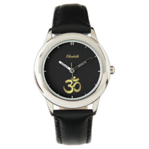 Relógio De Pulso Om ( Aum ) Nome do símbolo de yoga de Namaste pret