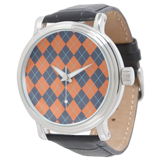 Relógio De Pulso Orange Argyle Watch (Angular)