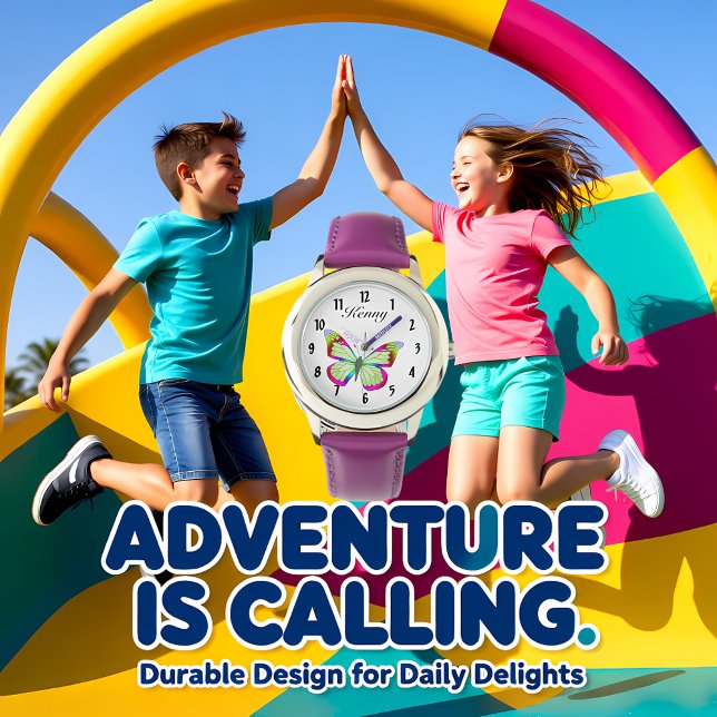 Relógio De Pulso Os borboletas estão aqui (Criador carregado)