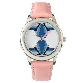Relógio De Pulso Padrão Art Deco em Blues
