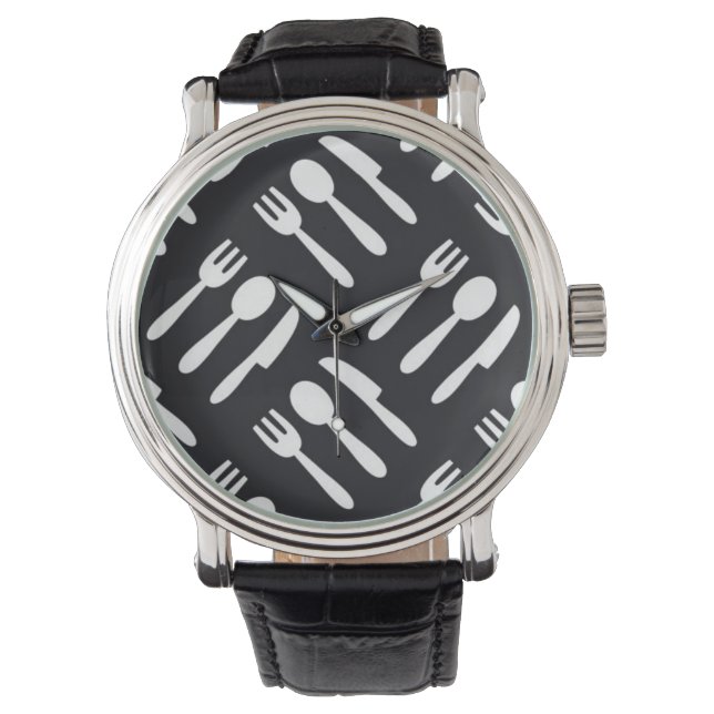Relógio De Pulso Padrão de faca de garfo (Frente)