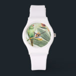 Relógio De Pulso Palm Sai Com Pássaro Verde<br><div class="desc">Palm Sai Com Artista De Aves Verdes: Grace Popp | ID de imagem: 157018GG</div>