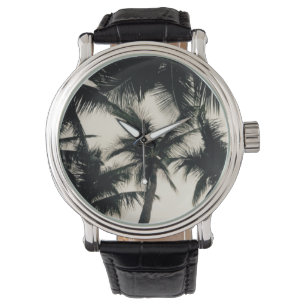 Relógio De Pulso Palm Tree Photo Watch por Willowcatdesigns