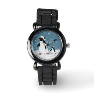 Relógio De Pulso Papai noel Penguins Watch