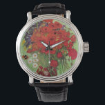 Relógio De Pulso Papas vermelhos e margaridas por Vincent van Gogh<br><div class="desc">Ainda com vida: Poppies vermelhos e margaridas de Vincent van Gogh é um apos impressionismo de arte vintage que ainda vive pintura floral. Um belo buquê de flores vermelhas de papoila e flores margaridas brancas frescas do jardim em um vaso decorativo. Sobre o artista: Vincent Willem van Gogh (1853-1890) foi...</div>