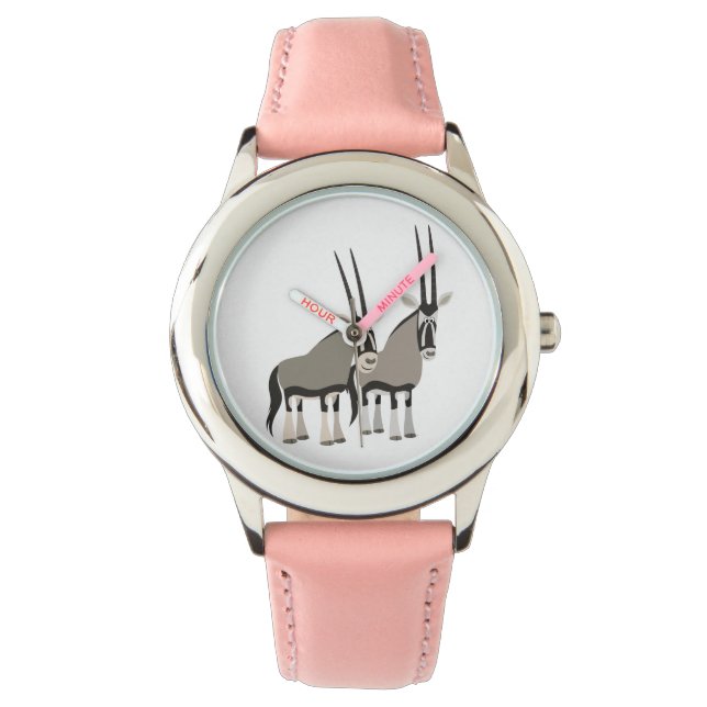 Relógio De Pulso Par bonito de Cartoon Oryxes Watch (Frente)