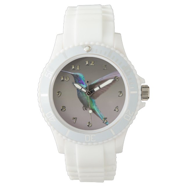 Relógio De Pulso Pássaro Hummingno Voo (Frente)