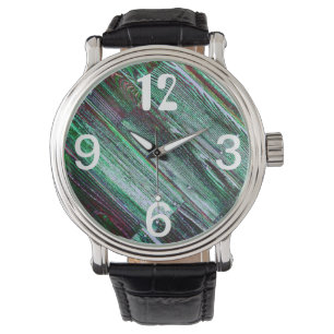 Relógio De Pulso Pavimento de madeira posterizado com Unhas