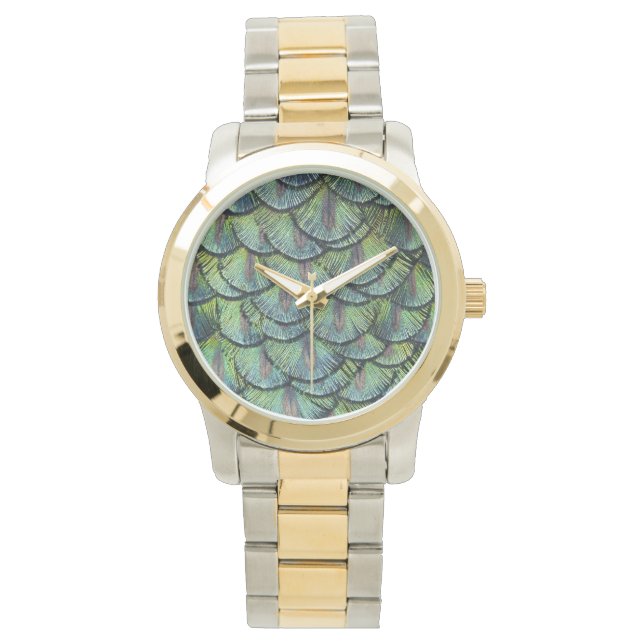 Relógio De Pulso Peacock Feather Watch (Frente)