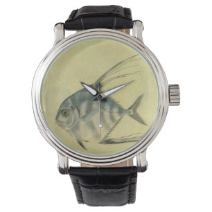 Relógio De Pulso Peixe Pompano Africano, Trevally de Barbatana Vint