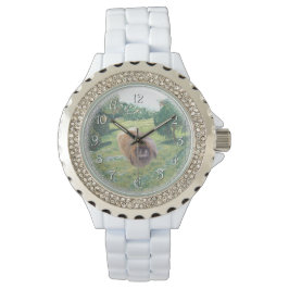 Relógio De Pulso Pekingese em um campo