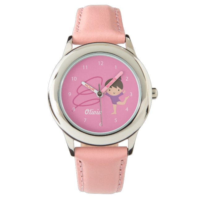 Relógio De Pulso Pequena Gymnast Girl e ginástica (Frente)