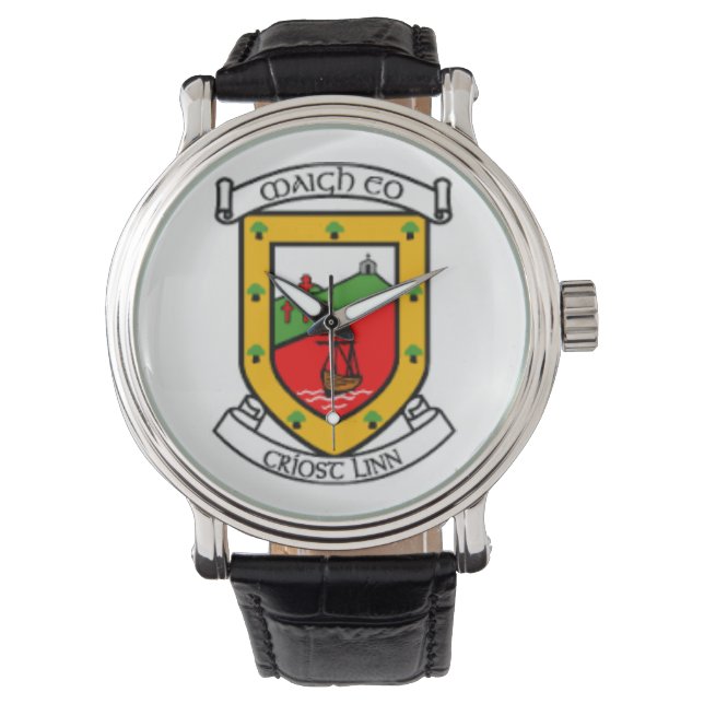 Relógio De Pulso Personalizado Irish County Men's Watches Co.Mayo. (Frente)