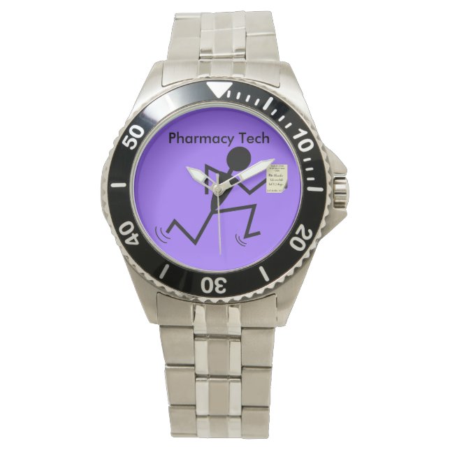 Relógio De Pulso Pharmacy Tech Watch Stickman Runple (Frente)