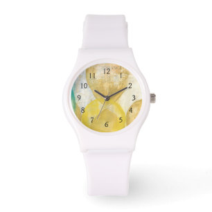 Relógio De Pulso Pintura de Abstrato moderna em Newsprint