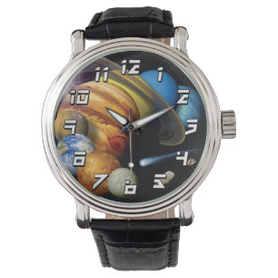 Relógio De Pulso Planetas do Sistema Solar NASA JPL Montagem de Fot